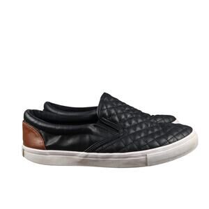Daily Shoes Womens 11 Sneakers Slip On Quilted Black Casual Trainers Lifestyle